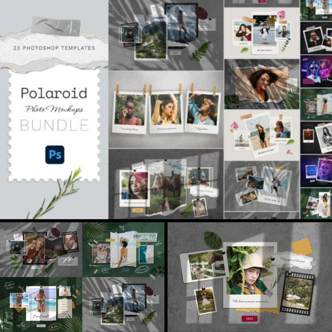 Polaroid Photo Templates Big Set