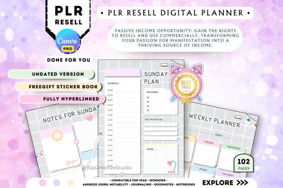 Minimalist PLR Digital Planner - Canva