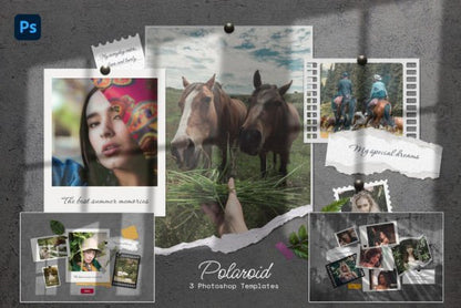 Polaroid Photo Templates Big Set