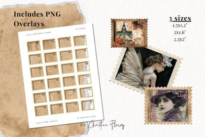 Horizontal Stamps Canva Frame Template