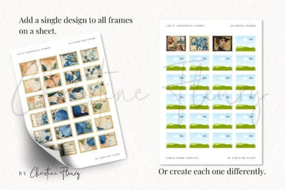 Horizontal Stamps Canva Frame Template