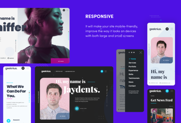 Geeknius - Creative Portfolio WordPress