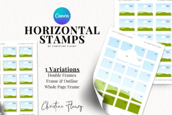 Horizontal Stamps Canva Frame Template