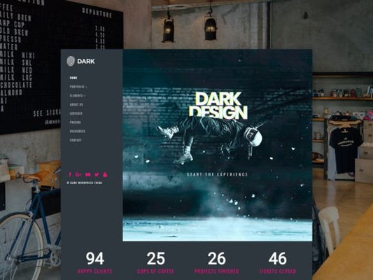 Dark Responsive WordPress Theme