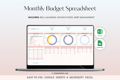 Monthly Budget Spreadsheets Templates