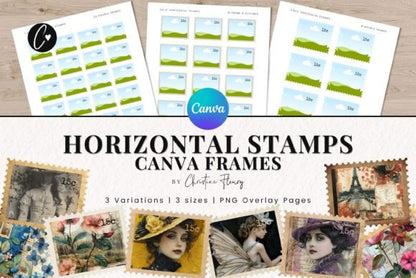 Horizontal Stamps Canva Frame Template