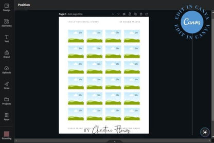 Horizontal Stamps Canva Frame Template